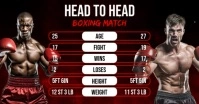 Black Maximalist Boxing Match Facebook Shared Image template
