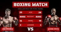 Black Maximalist Boxing Match Facebook Shared Image template