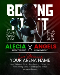 Black Maximalist Boxing Night Instagram Portrait template