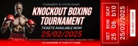 Black Maximalist Boxing Tournament Ticket Twitter Banner template