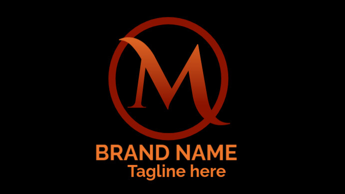 Black Maximalist Brand Name Logo Design Digital Display (16:9) Modelo ...
