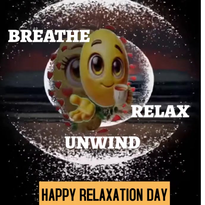 Black Maximalist Breathe. Relax. Unwind – Happy Relaxation Day ...