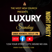 Black Maximalist Brown Party Event Flyer Instagram Story Instagram Post template