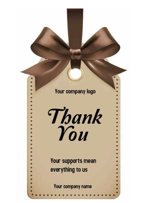 Copy of Black Maximalist Brown Thank You A4 | PosterMyWall
