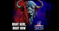 Black Maximalist Buffalo Bills Facebook Shared Image template
