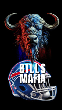Black Maximalist Buffalo Bills  Instagram Story template