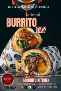 Black Maximalist Burrito Day Poster Pinterest Graphic Pinterest-grafik template