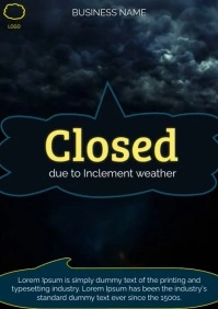 Black Maximalist Business Closed Due To Incle A3 template