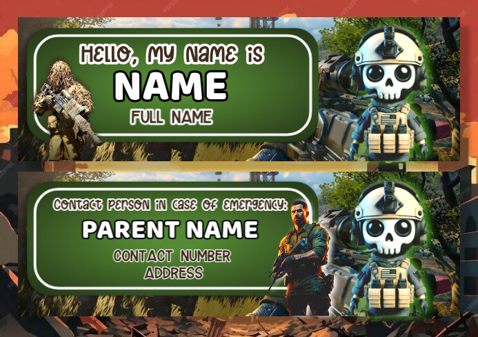Codm Sticker Notebook Black Maximalist Call Of Duty Nametag A4 Templat | PosterMyWall