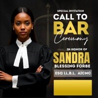 Black Maximalist Call To Bar Flyer  Instagram Post template