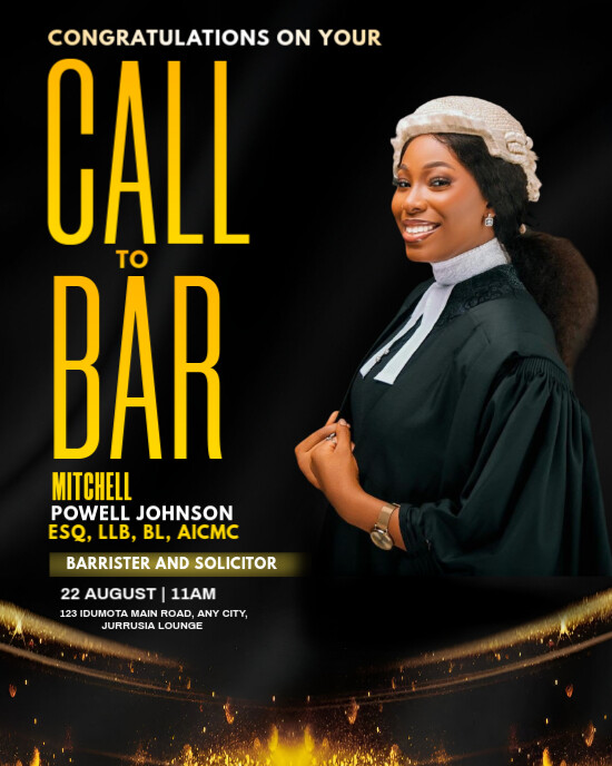 Black Maximalist Call To Bar Instagram Portrait template
