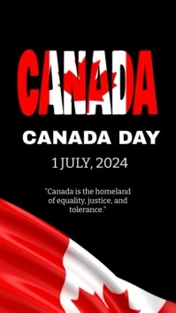 Black Maximalist Canada Day  Instagram Reel template