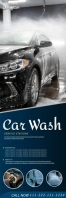 Black Maximalist Car Wash Banner  Banner 2' × 6' template