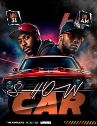 Black Maximalist Carshow Event  Flyer (us Letter) template