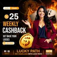 Hitam Cashback Promotion Post Instagram Template