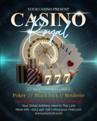 Black Maximalist Casino Royal  Instagram Portrait template