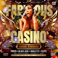 Black Maximalist Casino Royal Party Instagram Post template