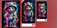 Black Maximalist Cat Eventbrite Banner template