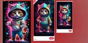 Black Maximalist Cat Eventbrite Banner template
