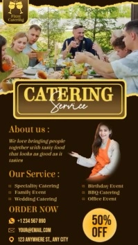 Black Maximalist Catering Service Instagram Reel template