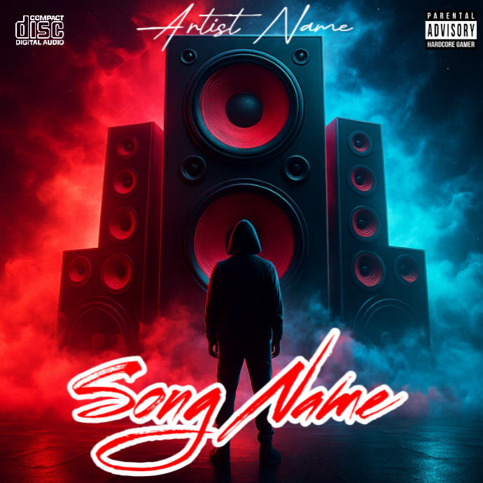 Black Maximalist Cd Song Album Cover Album Cover Template PosterMyWall