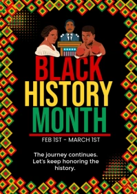 Black Maximalist Celebrating Black History Month A4 template