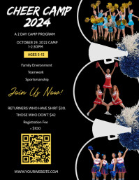 Black Maximalist Cheer Camp Flyer (us Letter) Iflaya (Incwadi ye-US) template