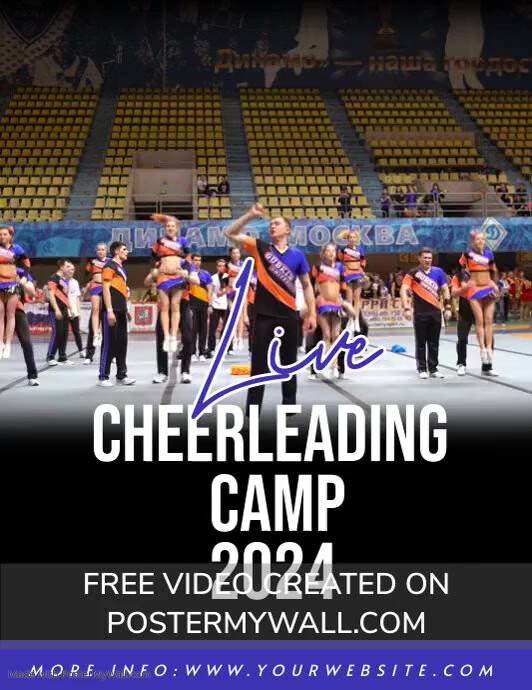 Black Maximalist Cheer Camp Flyer (us Letter) template