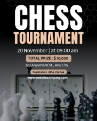 Black Maximalist Chess Tournament  Instagram Portrait template