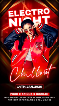 Black Maximalist Chillout Party Flyer Instagram Story template