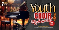 Black Maximalist Choir Facebook Event Cover  Facebook Event Cover Okładka wydarzenia na Facebooku template