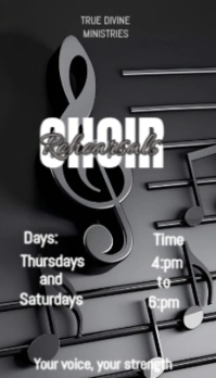 Black Maximalist Choir Rehearsal  Business Card template