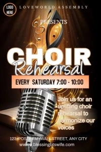 Black Maximalist Choir Rehearsal  Poster template