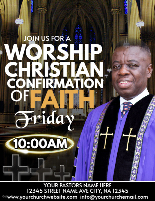 Copy of Black Maximalist Christian Confirmation Of Faith Friday Flyer ...