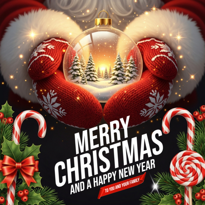 Copy of Black Maximalist Christmas And New Year Instagram Post ...