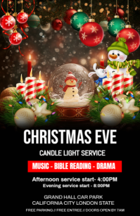 Black Maximalist Christmas Candles Tabloid Boulevardzeitung template