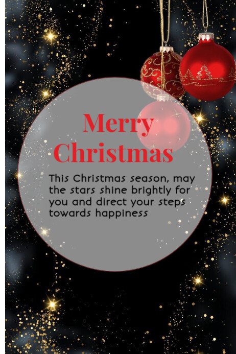 Black Maximalist Christmas Cards Poster Plakkaat template