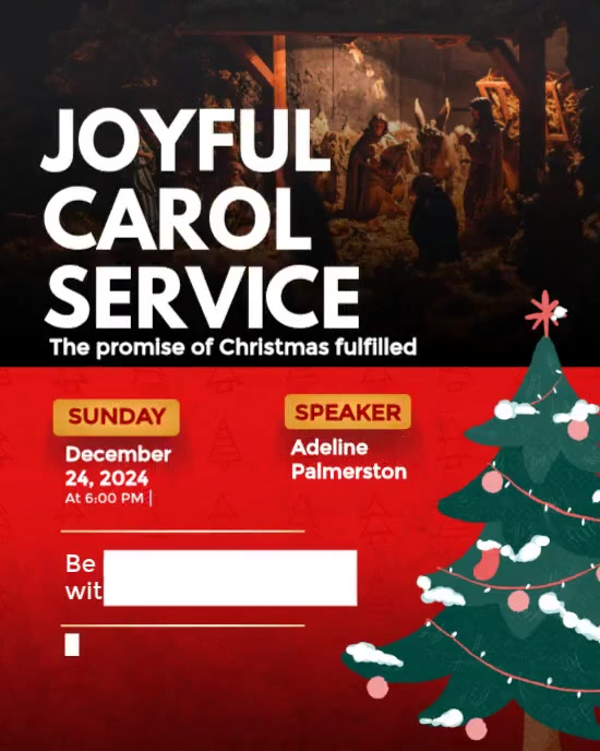 Copy of Black Maximalist Christmas Carol Service Instagram Portrait ...