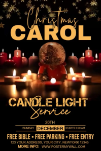 Schwarz Christmas Carol Service Pinterest Graphic Template