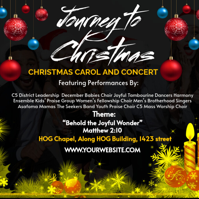 Copy of Black Maximalist Christmas Carols Instagram Post | PosterMyWall