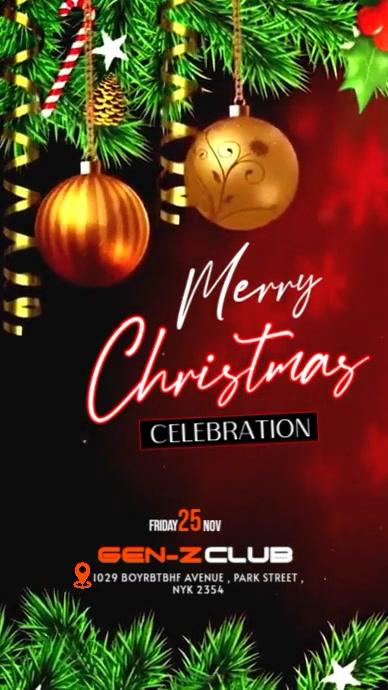 Black Maximalist Christmas Celebration Instagram Story Template ...