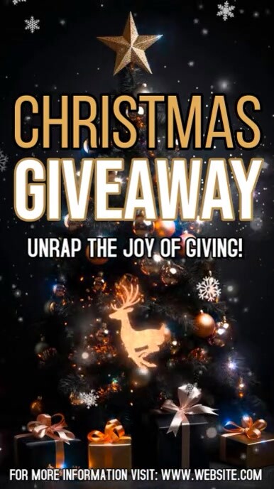 Black Maximalist Christmas Giveaway Instagram Reel template