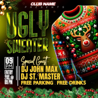 Black Maximalist Christmas Instagram Post template