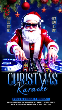 Black Maximalist Christmas Karaoke Party Instagram Story template