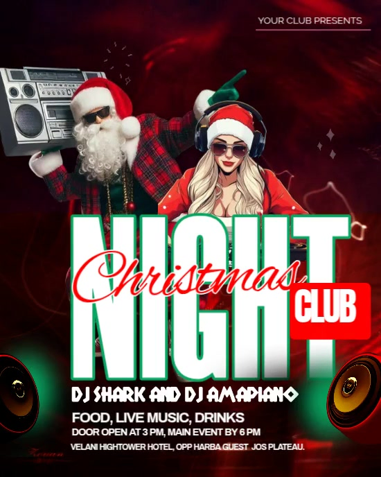 Plantilla de Black Maximalist Christmas Party Flyer Design Instagram ...