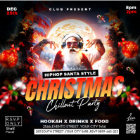 Black Maximalist Christmas Party Flyer Instagram Post Iphosti le-Instagram template