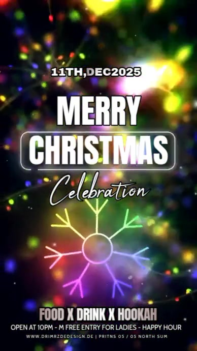 Black Maximalist Christmas Party Flyer Instagram Story Template ...