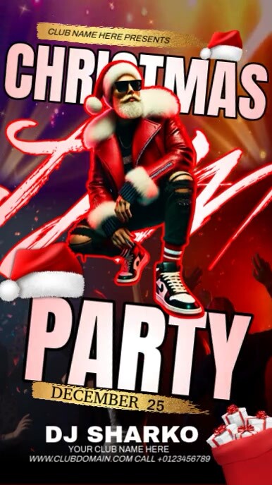 Copy of Black Maximalist Christmas Party Instagram Reel | PosterMyWall