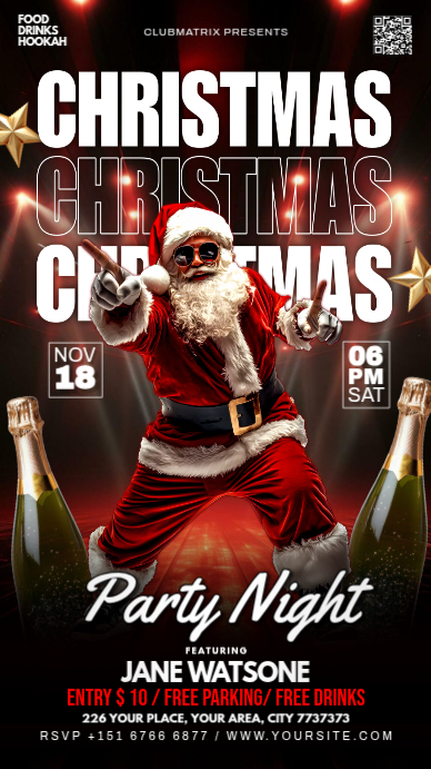 Copy of Black Maximalist Christmas Party Night Instagram Story ...