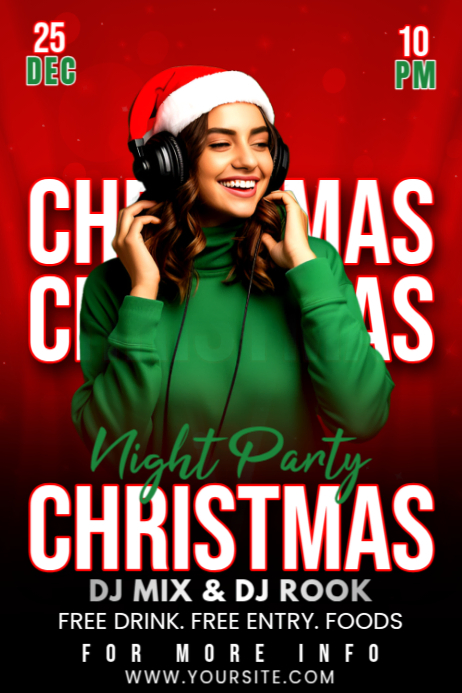 Black Maximalist Christmas Poster Template | PosterMyWall